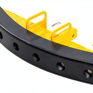 Vestil RPB-2 Steel Base Rubber Bumper for 2 in Receiver Yellow Black-0