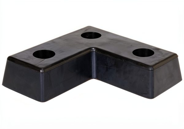 Vestil L-1818-4 L-Shaped Specialty Molded Dock Bumper 18x18x4 Rubber-2