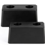 Flutesan 4 Pcs Rubber Bumper Pads 6 x 3.15 x 3 Inch Dock Bumpers Automotive Blocks Rubber Bump Stop Black Guards Dock Buffer for Truck and Trailer Protection, Equipment and Delivery Bays-0