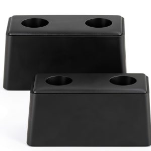 Flutesan 4 Pcs Rubber Bumper Pads 6 x 3.15 x 3 Inch Dock Bumpers Automotive Blocks Rubber Bump Stop Black Guards Dock Buffer for Truck and Trailer Protection, Equipment and Delivery Bays-0