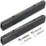TonGass (2-Pack, Black, 39"x3.9"x4.1", Weight 18.7 Lbs) Heavy-Duty Rubber Dock Bumper for Marinas Boat Docks Bumpers Rubber Boat Bumper for Docking, Boats Slips with 1/2" Thick Ribs 2 Mounting Holes-0