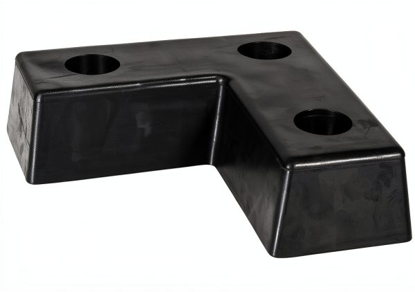 Vestil L-1818-4 L-Shaped Specialty Molded Dock Bumper 18x18x4 Rubber-1