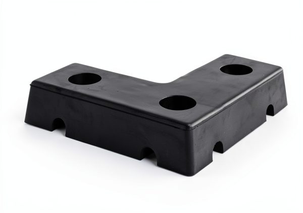 Vestil L-1818-4 L-Shaped Specialty Molded Dock Bumper 18x18x4 Rubber-4