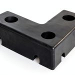 Vestil L-1818-4 L-Shaped Specialty Molded Dock Bumper 18x18x4 Rubber-0