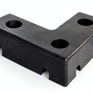 Vestil L-1818-4 L-Shaped Specialty Molded Dock Bumper 18x18x4 Rubber-0