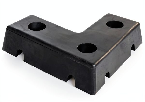 Vestil L-1818-4 L-Shaped Specialty Molded Dock Bumper 18x18x4 Rubber-0
