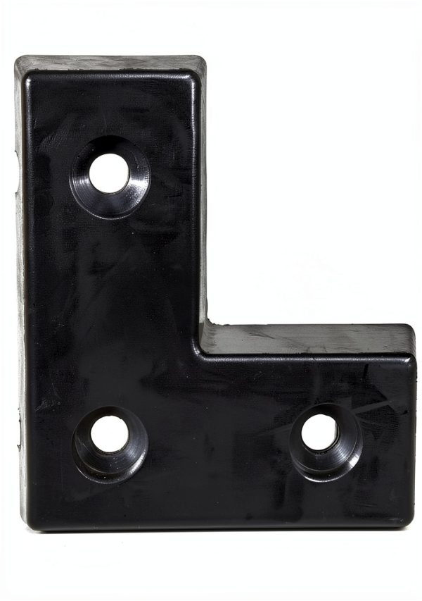Vestil L-1818-4 L-Shaped Specialty Molded Dock Bumper 18x18x4 Rubber-3
