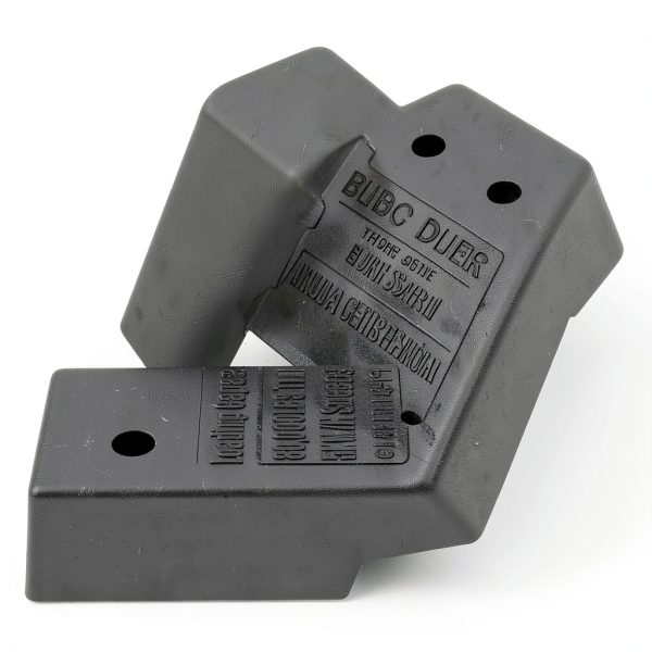 Heavy Duty Rubber Dock Bumper 2-Pack OrangeStar DB-2 Black-2